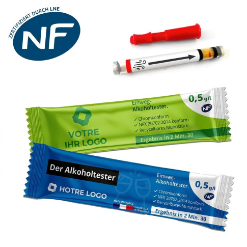 Alkoholtester Premium Werbeartikel – 0,5 und 0,2 ‰ – individuell bedruckt