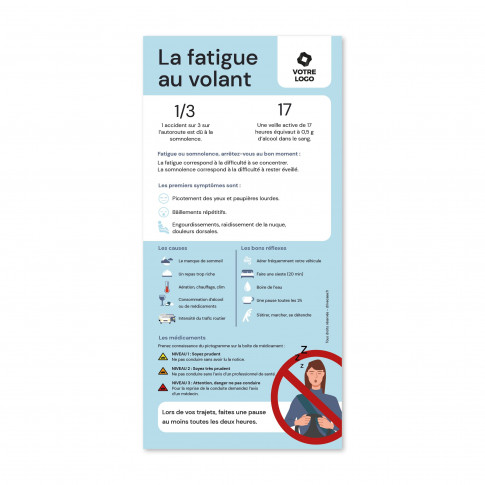 Aufklärungsflyer – Die Gefahren von Müdigkeit am Steuer