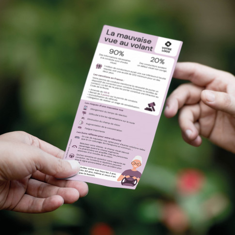 Aufklärungsflyer – Sehschwäche am Steuer