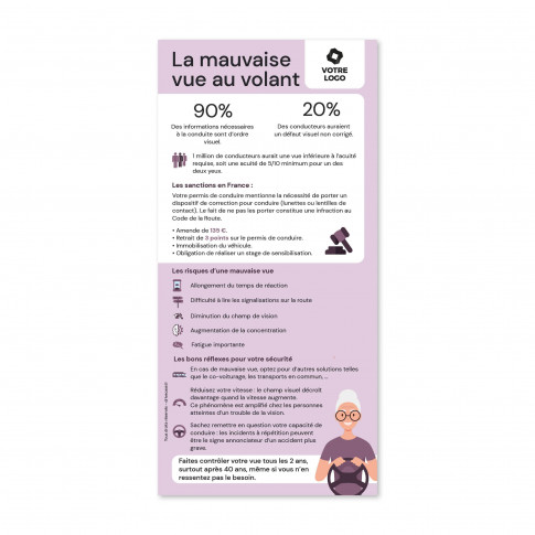 Aufklärungsflyer – Sehschwäche am Steuer