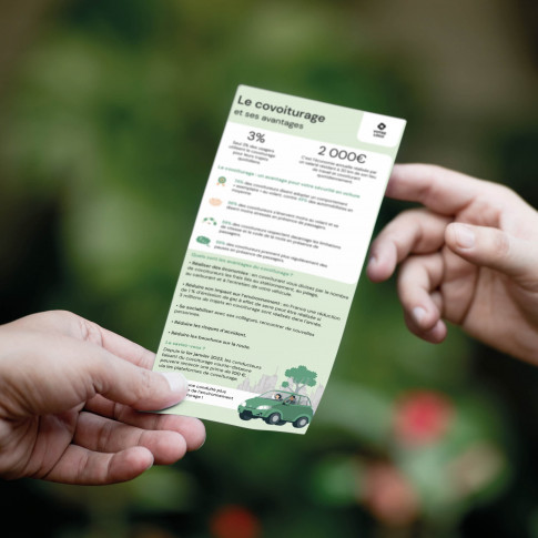 Flyer zur Sensibilisierung – die Vorteile von Fahrgemeinschaften