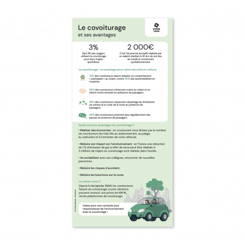 Flyer zur Sensibilisierung – die Vorteile von Fahrgemeinschaften