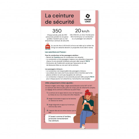 Aufklärungsflyer – Sicherheitsgurt