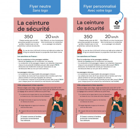 Aufklärungsflyer – Sicherheitsgurt