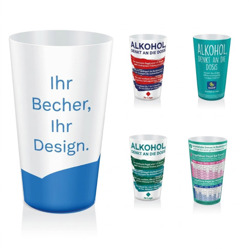 Alkohol-Messbecher zur Verkehrsprävention – 100 % individuell bedruckbar