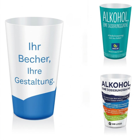Alkohol-Messbecher zur Verkehrsprävention – 100 % individuell bedruckbar