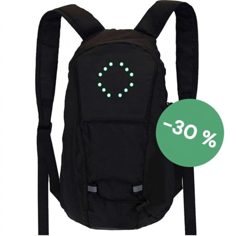 AKTION: Blinkender LED-Rucksack 8 Liter für Fahrräder