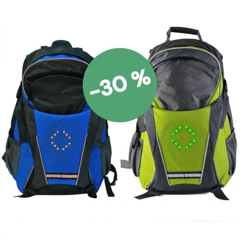 Blinkender LED-Rucksack, 18 Liter