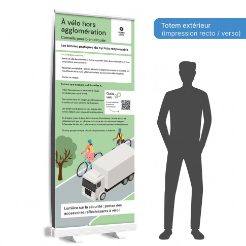 Roll-Up Display – Fahrradsicherheit außerorts