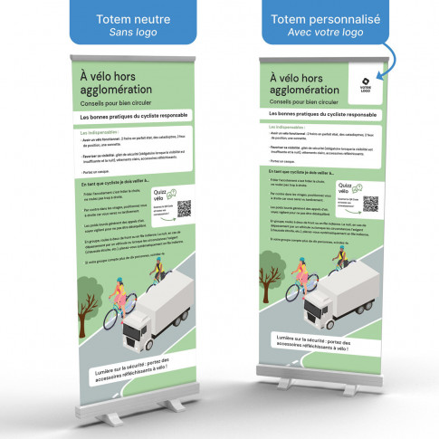 Roll-Up Display – Fahrradsicherheit außerorts