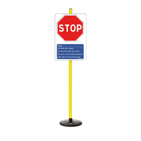Pädagogisches STOP-Schild für Verkehrserziehungsparcours