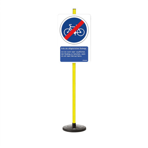 Lehrschild „Ende des Radwegs“ – Pädagogisches Verkehrszeichen