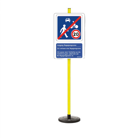 Lehrschild „Ende der Begegnungszone“ – Pädagogisches Verkehrszeichen