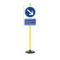 Lehrschild „Rechts vorbeifahren“ – Verkehrserziehungs-Aufstellschild