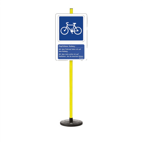 Lehrschild Empfohlener Radweg oder Radstreifen