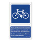 Lehrschild Empfohlener Radweg oder Radstreifen