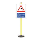 Lehrschild Linkskurve –...