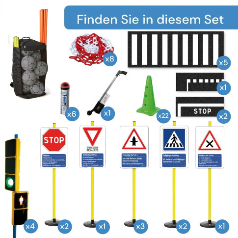 Verkehrserziehungs-Parcours „Kreuzung“ mit Ampelanlage