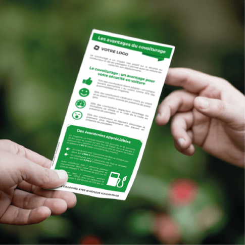 Flyer zur Sensibilisierung – die Vorteile von Fahrgemeinschaften