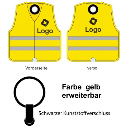 Schlüsselanhänger mit LED-Knopfdruck – individuell anpassbar