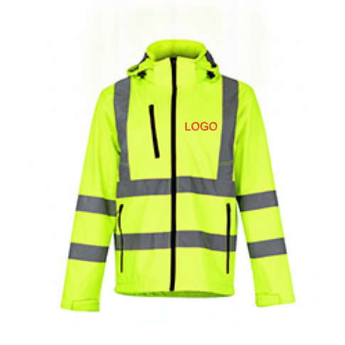 Kapuzenjacke mit personalisierbarem reflektierendem Streifen
