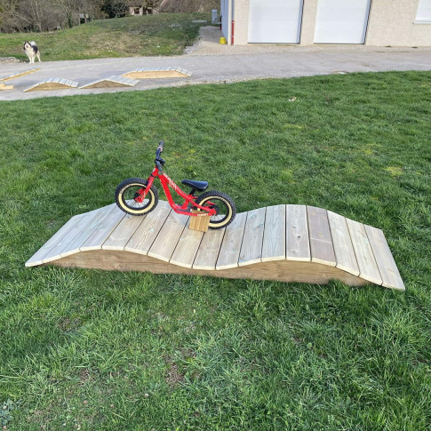 Doppelwelle für Kinder-Fahrradparcours