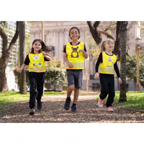 Reflektierende Kinderweste mit Motiv