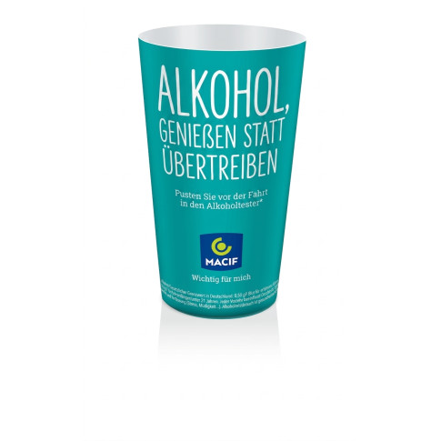 Alkohol-Messbecher zur Verkehrsprävention – 100 % individuell bedruckbar