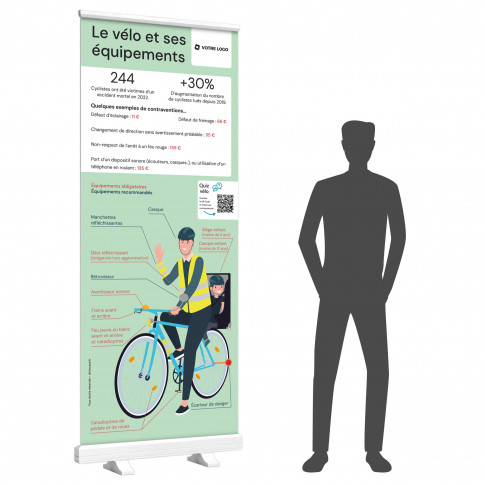 Roll-Up Display – Fahrrad-Verkehrssicherheit und Ausrüstungspflichten für Radfahrer
