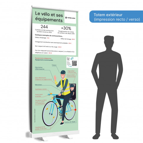 Roll-Up Display – Fahrrad-Verkehrssicherheit und Ausrüstungspflichten für Radfahrer
