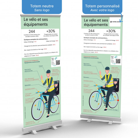 Roll-Up Display – Fahrrad-Verkehrssicherheit und Ausrüstungspflichten für Radfahrer