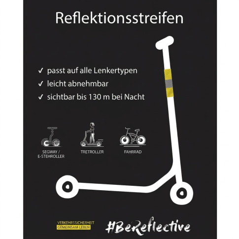 Reflektierendes Klettverschlussband für E-Scooter