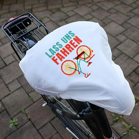 Fahrradsattelschutz – 100 % individuell bedruckbar