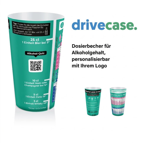Alkohol-Messbecher zur Verkehrsprävention – 100 % individuell bedruckbar