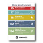 Notrufnummern-Magnet individuell bedruckt