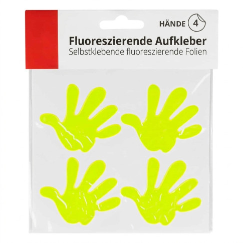 Set mit 4 fluoreszierenden Aufklebern für Kinder