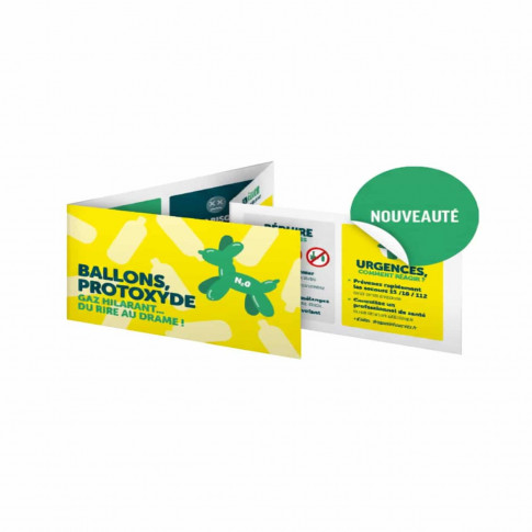 Präventionsfaltblatt Lachgas – Individuell bedruckbar (P9805)