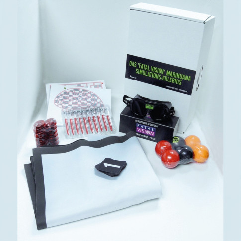 FatalVision® Cannabis-Simulationsbrille – Komplett-Set mit 3 Aktivitäten