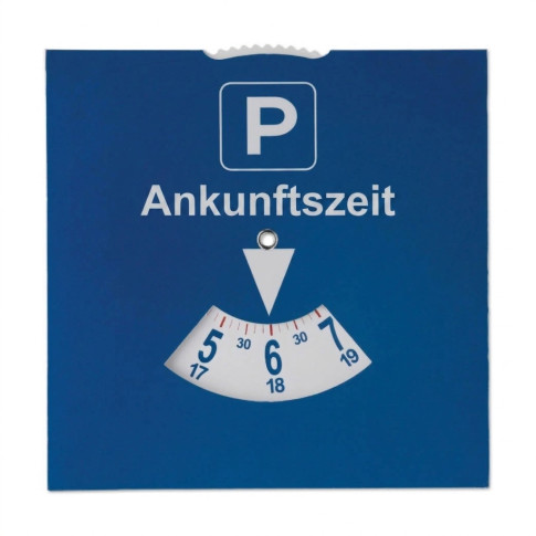 Parkscheibe aus Karton – neutral & günstig