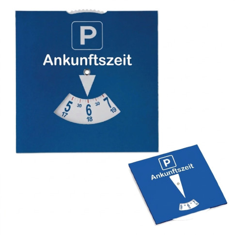 Parkscheibe aus Karton – neutral & günstig
