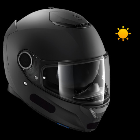 4er-Set schwarze Reflexsticker für Motorradhelm – Individualisierbar