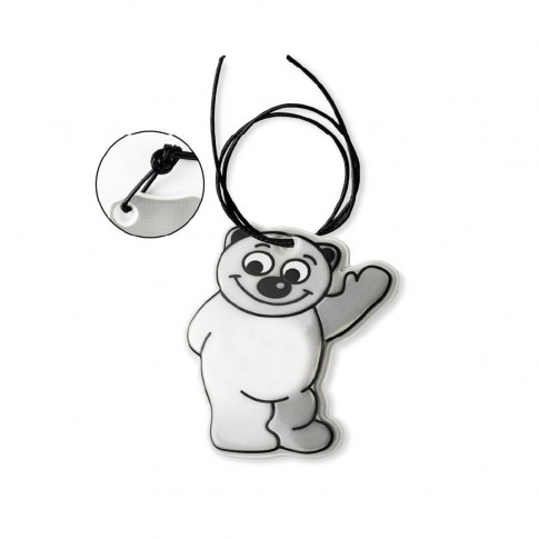 Reflektierender Schlüsselanhänger Bär – Personalisierbar