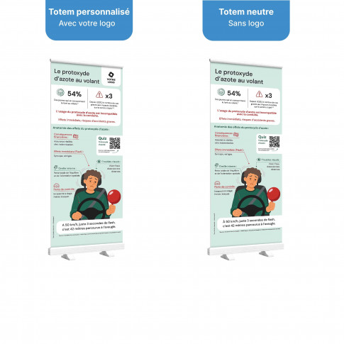 Roll-Up Aufsteller – Lachgas und Straßenverkehr