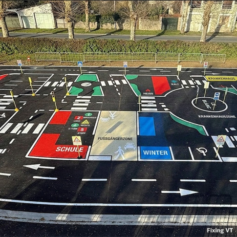 Lehrreiches Verkehrszeichen Einbahnstraße – Pädagogisches Aufstellschild