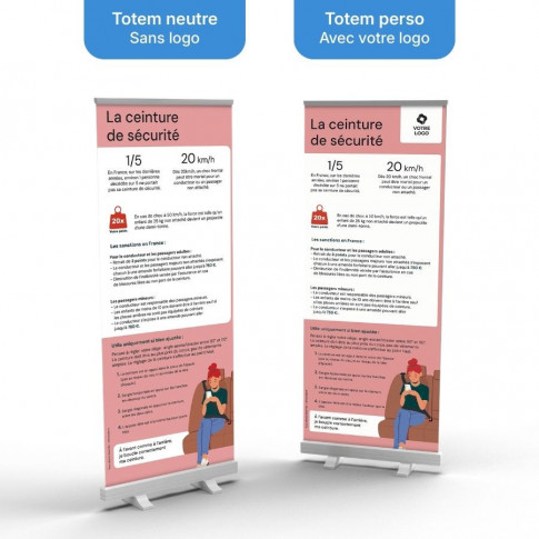 Roll-Up Display – Anschnallpflicht & Sicherheitsgurt