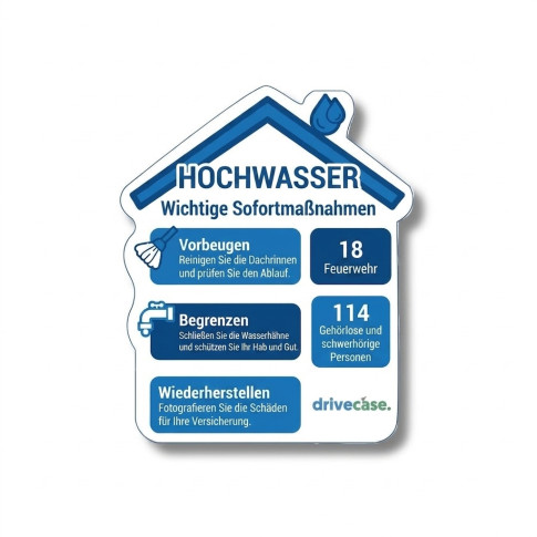 Kühlschrankmagnet Hochwasser-Schutzmaßnahmen – Verhaltensregeln bei Überschwemmung