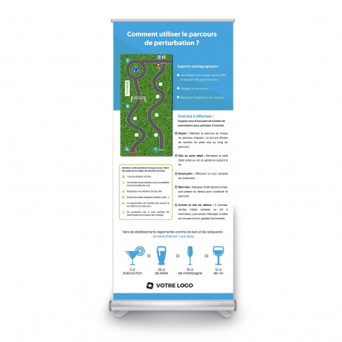 Roll-Up Display – Präventionsparcours Verkehrssicherheit