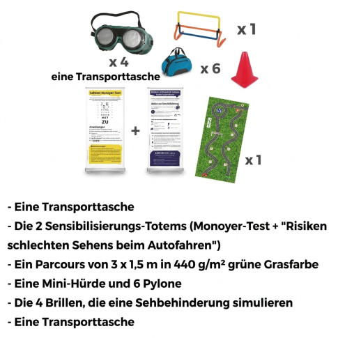 Komplettpaket zur Sensibilisierung für Sehbehinderungen