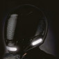 4er-Set schwarze Reflexsticker für Motorradhelm – Individualisierbar