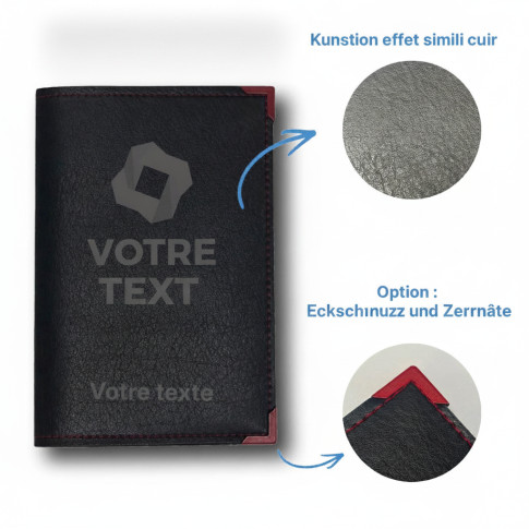 3-teiliges Fahrzeugscheintasche aus Kunstleder – individuell gestaltbar
